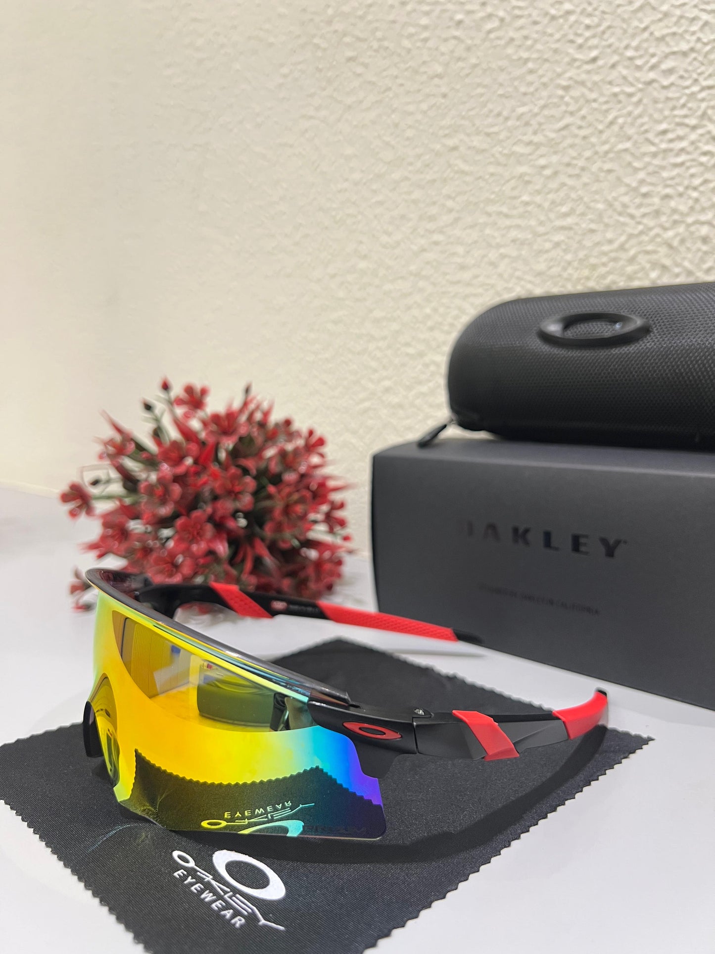OAKLEY Encoder Sports Sunglasses (BLACK  ORANGE)