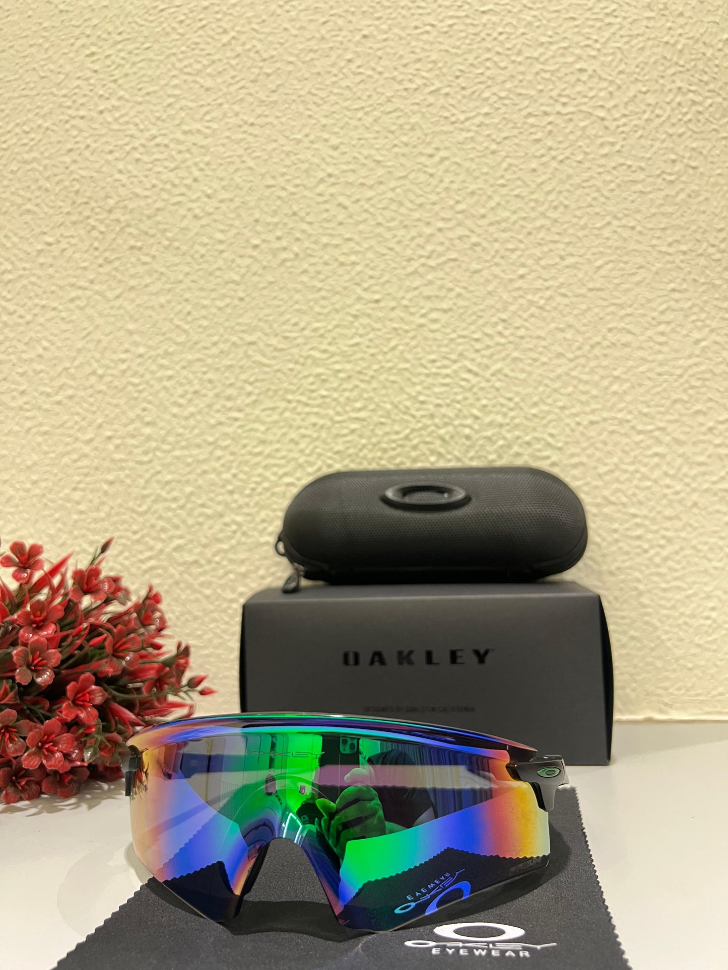 OAKLEY Encoder Sports Sunglasses (BLACK GREEN)