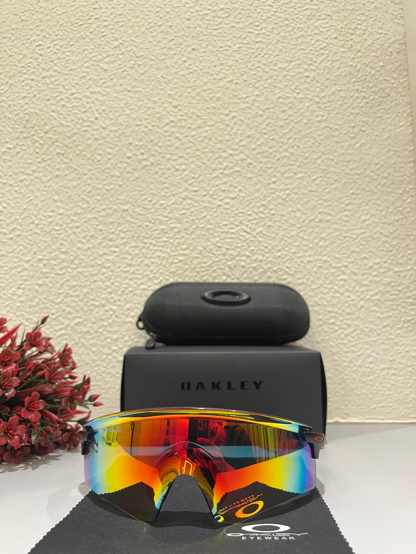 OAKLEY Encoder Sports Sunglasses (BLACK  ORANGE)