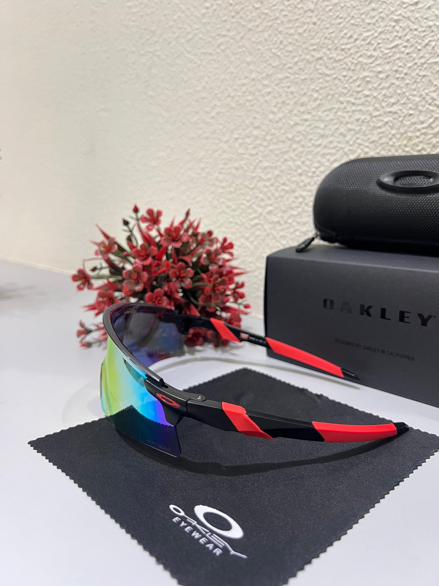 OAKLEY Encoder Sports Sunglasses (BLACK  ORANGE)