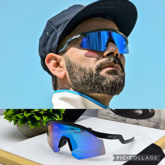 Oakley hydra UV protected Sport Sunglasses black blue