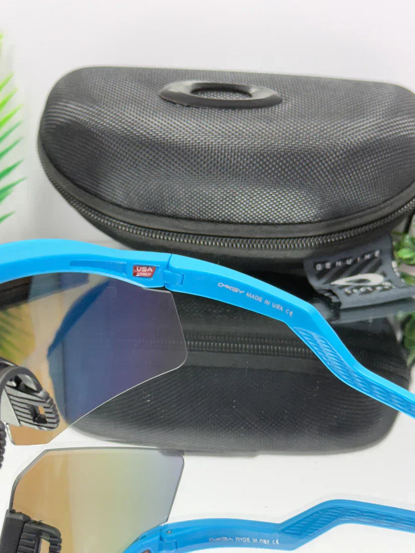 Oakley hydra UV protected Sport Sunglasses Blue Blue