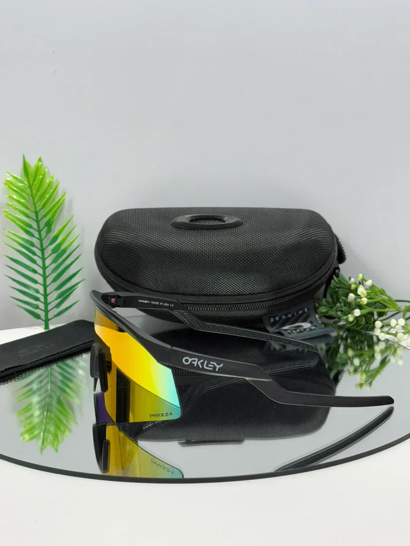 Oakley hydra UV protected Sport Sunglasses Black Orange