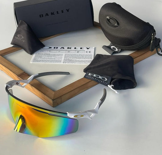 Oakley KATO QNTM UV protected Sport Sunglasses WHITE ORANGE