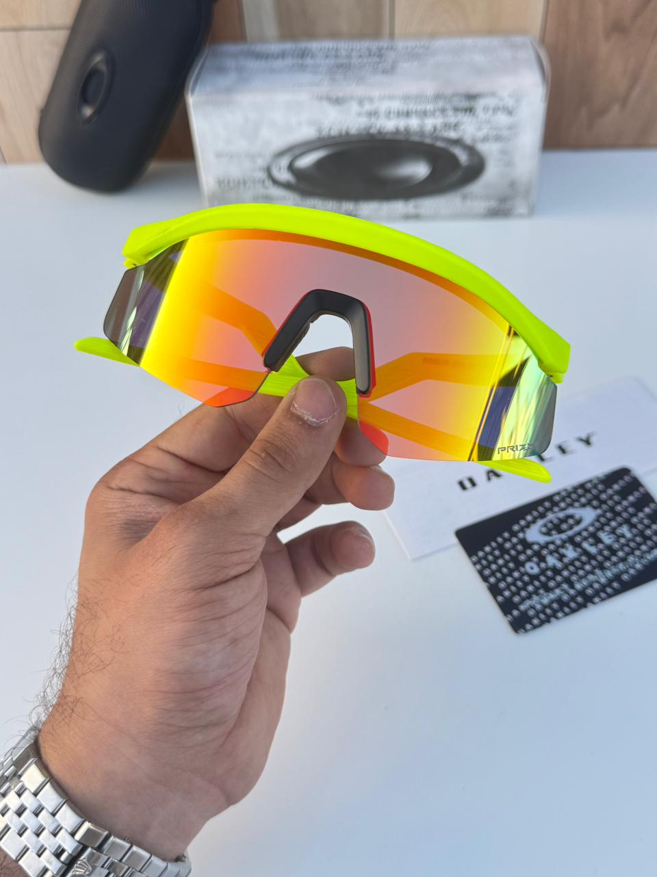 Most Awaited Sports Fluorescent Green Red Mirror Prizm Sunglasses