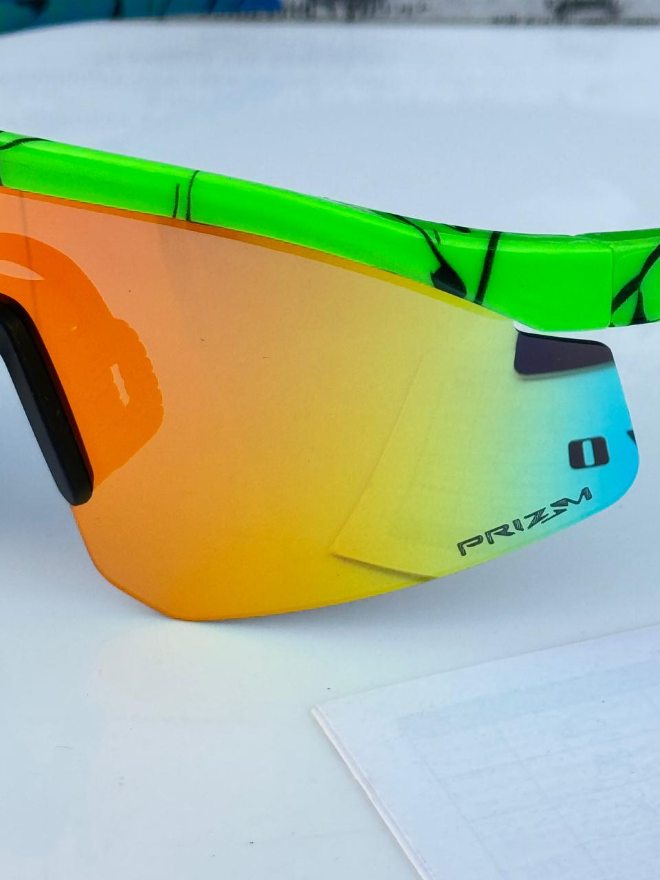Most Awaited Sports Peacock Green Red Mirror Prizm Sunglasses