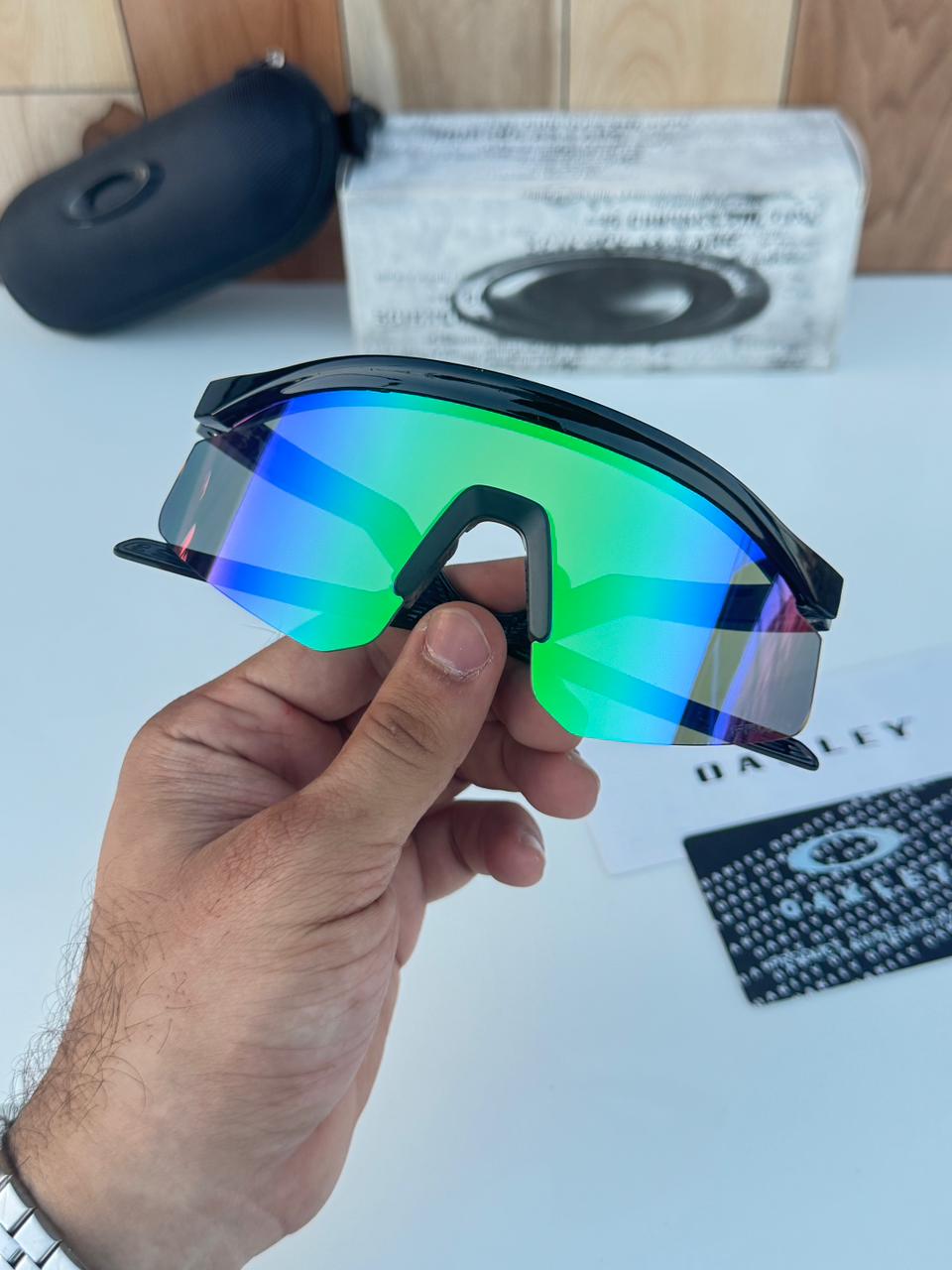 Most Awaited Sports Black Peacock Green Prizm Sunglasses