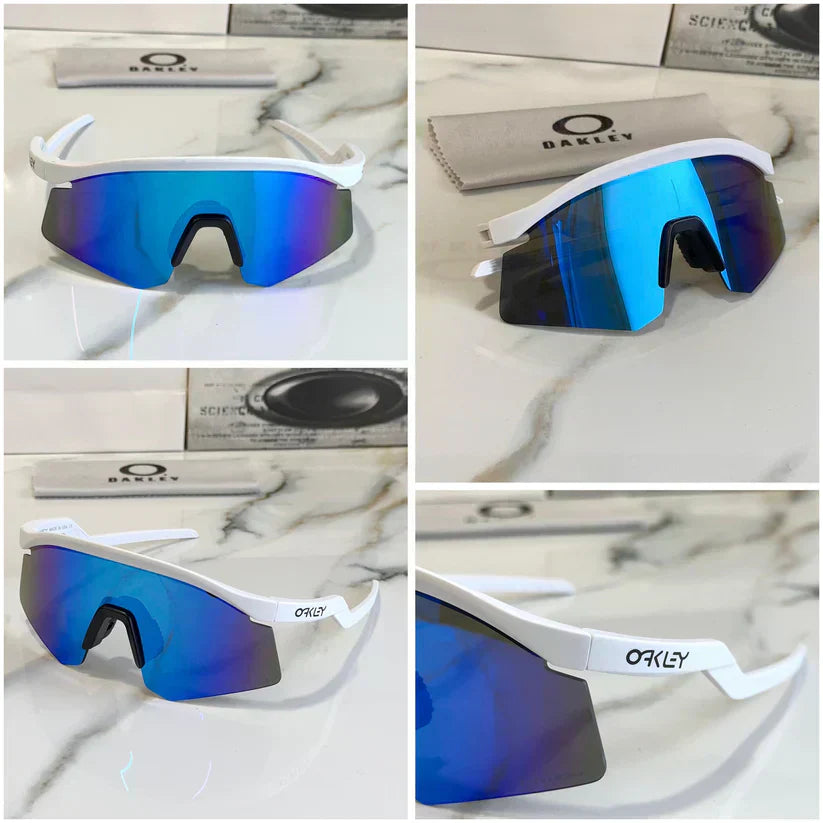 Oakley hydra UV protected Sport Sunglasses White Blue