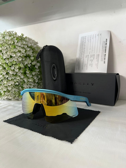 Oakley hydra UV protected Sport Sunglasses METALLIC BLUE  GOLDAN