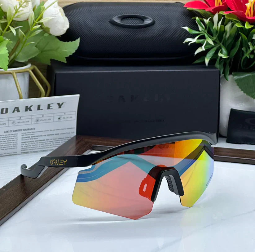 Oakley hydra UV protected Sport Sunglasses Black Orange