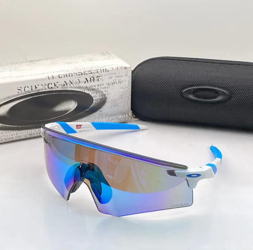 Oakley Encoder UV protected Sport Sunglasses Blue Prizm AND White