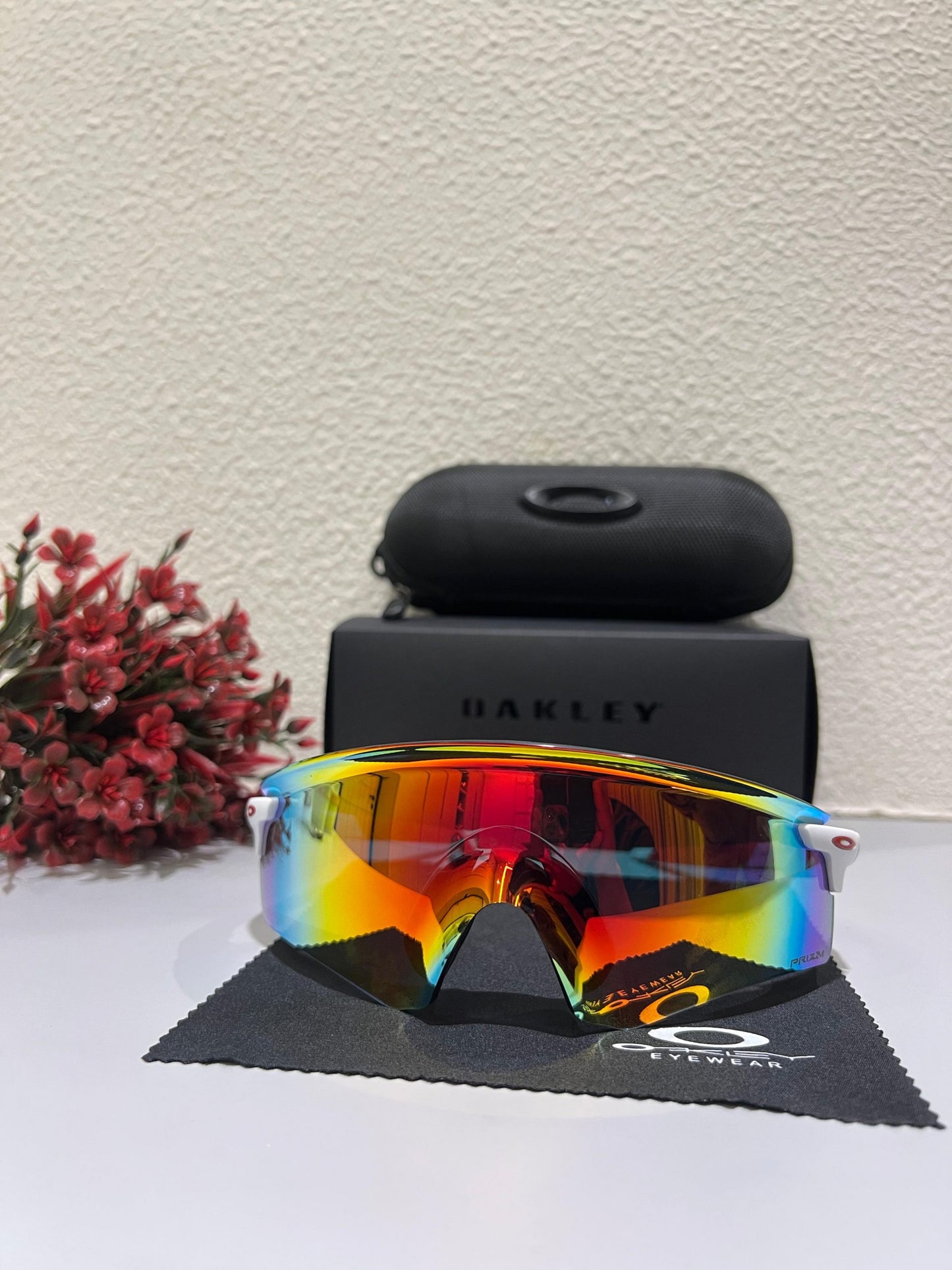 Oakley Encoder UV protected Sport Sunglasses RED WHITE