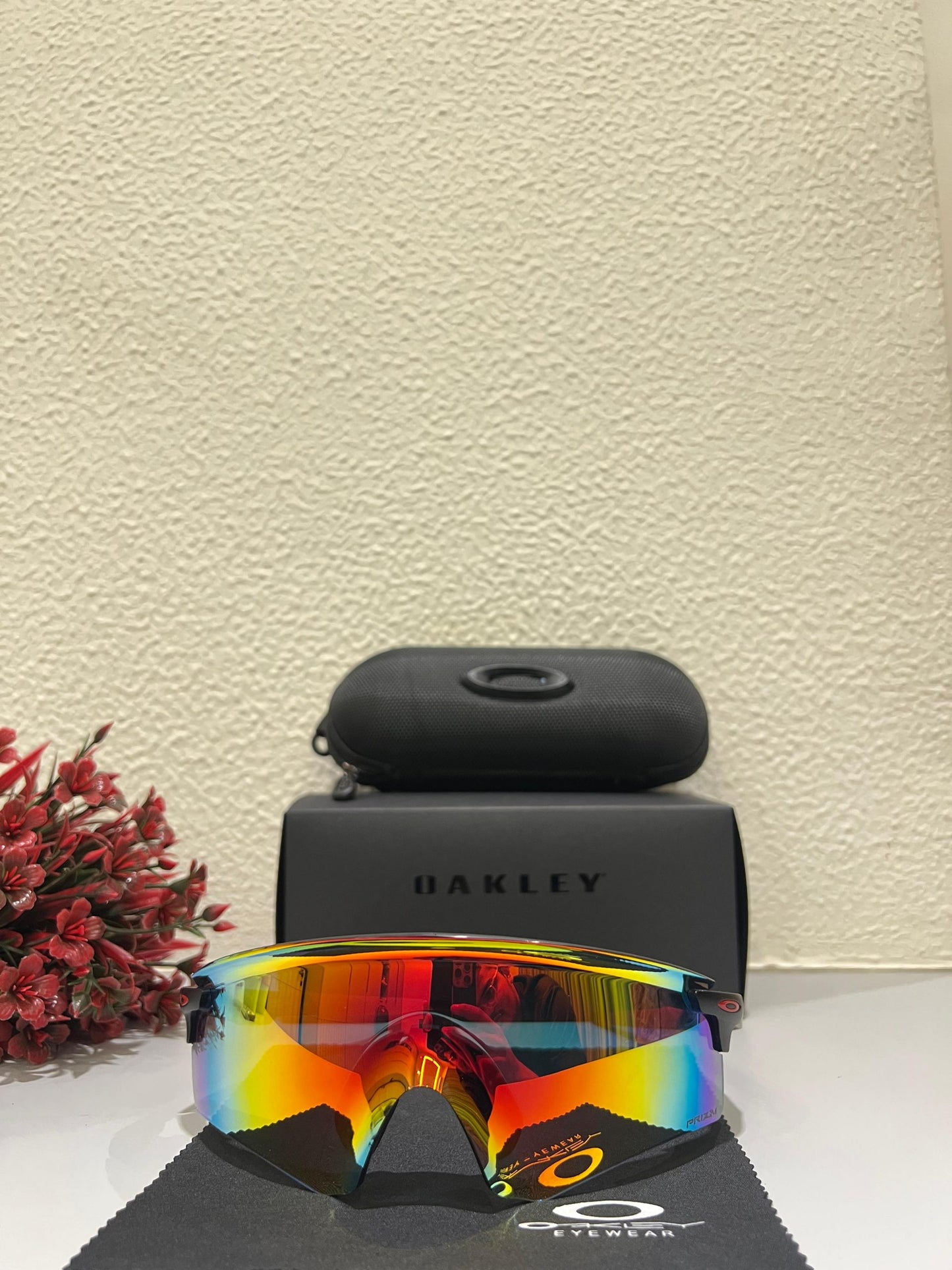 Oakley Encoder UV protected Sport Sunglasses RED MIRROR