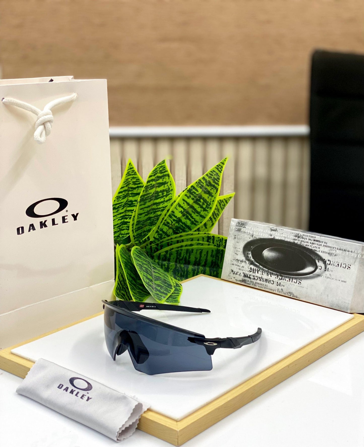 Oakley Encoder UV protected Sport Sunglasses BLACK AND BLACK