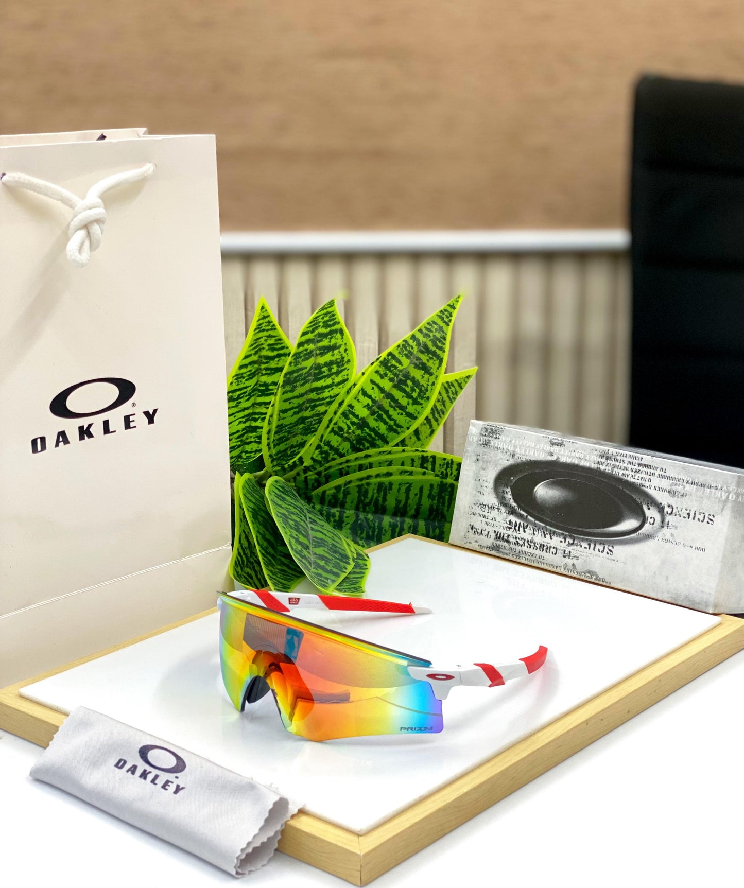 Oakley Encoder UV protected Sport Sunglasses RED WHITE