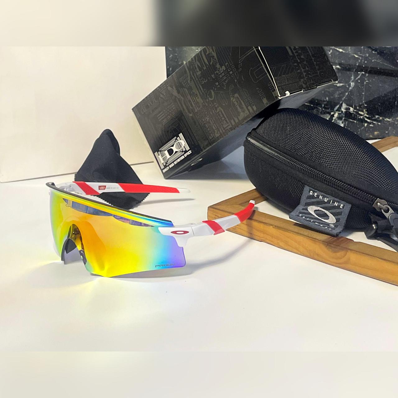 New Sports Fashion Sunglasses ENCO WHITE RED