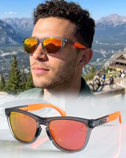 New Sports Fashion Sunglasses-FROG.S/GREY RED