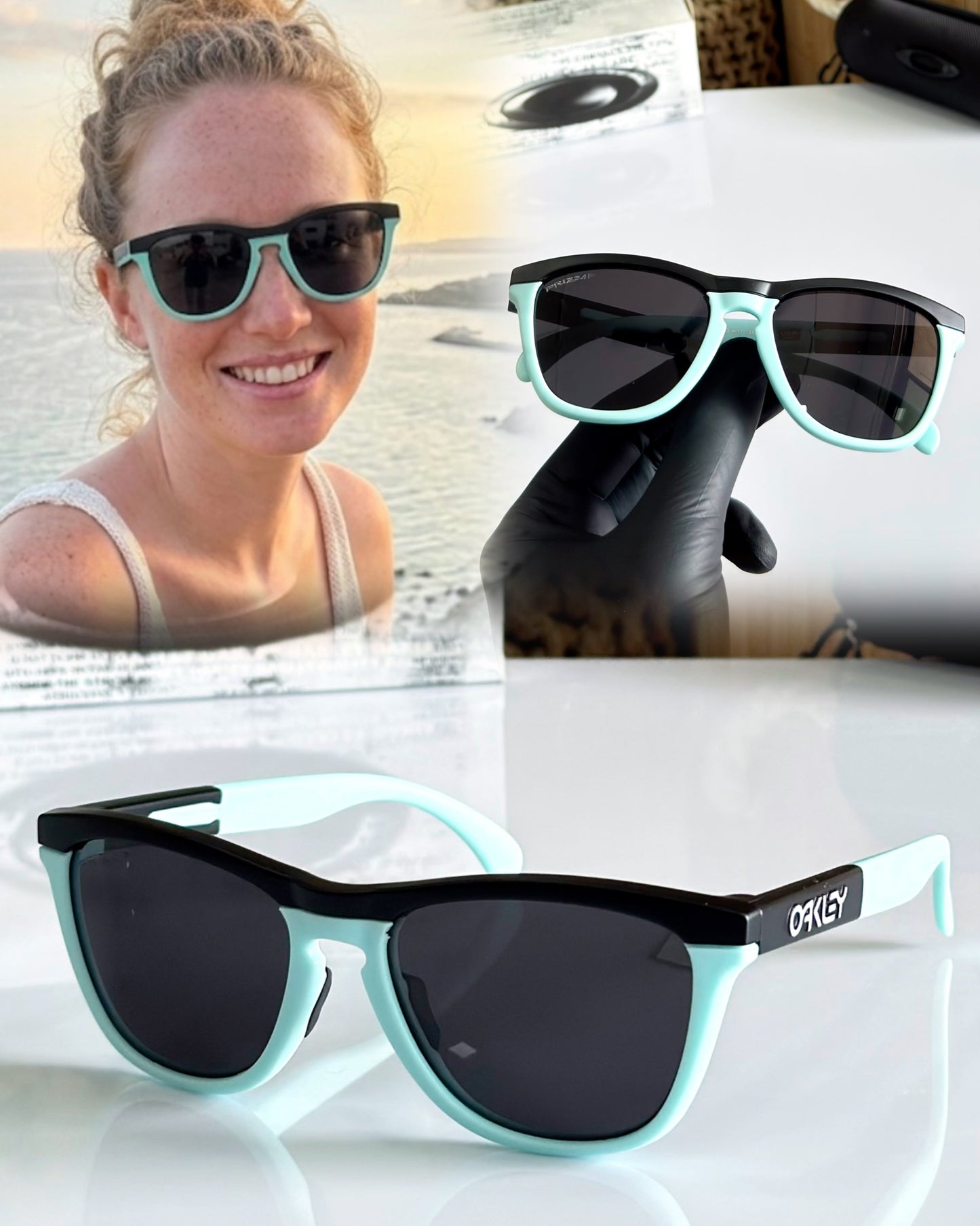 New Sports Fashion Sunglasses-FROG.S/ MINT-GREEN BLACK