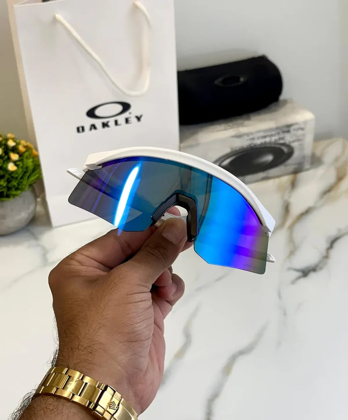 Most Awaited Sports hydra UV protected Sport Sunglasses White Blue
